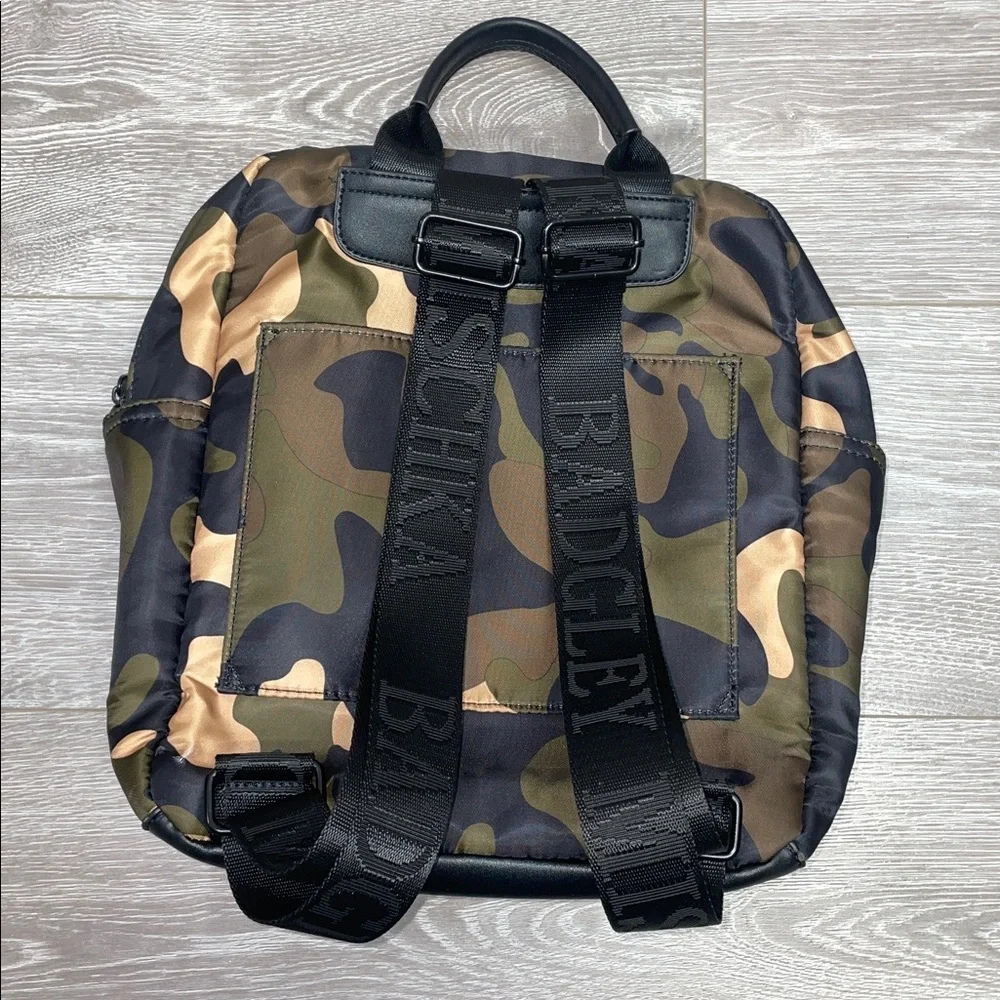 Badgley Mischka Camo Camouflage Laptop Backpack Khaki Green Brown Black